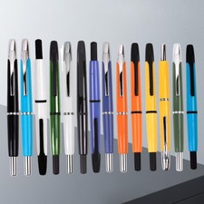 MAJOHN A2 Press Fountain Pen Retractable EF Nib Resin Writing Office Ink PenWdy3 picture
