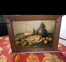 Rare Vintage 1962 Henk Bos 3D Metal Art Stamped Tin Still Life Metalcraft Corp picture