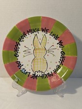 T Cabell's Too. Bunny Rabbit Ceramic Plate. 