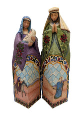 2006 Jim Shore Heartwood Creek BLESSED NIGHT NATIVITY Mary Joseph Jesus 4005323 picture