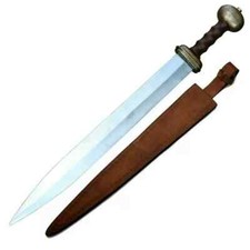 Ancient Roman Medieval Legionary Soldier Full Tang Gladius Sword with Leather picture