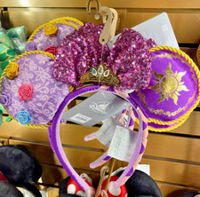 Disneyland Paris Tangled Rapunzel Dress Sun Crown Sequin Ears Headband DLP NWT picture