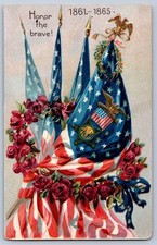 Patriotic Postcard c1910 Honor Brave Civil War Memorial Day Tuck's No 107 picture