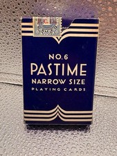 Vintage No. 6 Pastime Narrow Playing Cards Unopened Original Tax Stamp NOS Rare picture