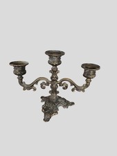 Vintage ornate brass 3 candle candelabra from Europe Whimsigoth Victorian style picture