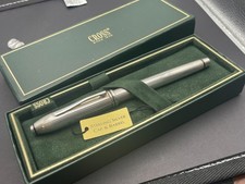 Cross USA Townsend Sterling Silver Pinstripe Rollerball Pen Near Mint in Box picture
