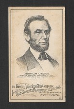 c1880's HD2A Trade Card - Great American Tea Company - President Abraham Lincoln picture