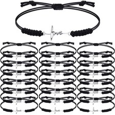 Rtteri 20 Pcs Faith Bracelets Inspirational Birthday Jewelry Gifts Bulk Stain... picture