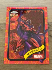 2025 Topps Chrome Marvel Magneto Iron Man Red & Gold Lazer Refractor /100 #169 picture