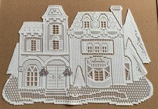 Lot 4 Vtg 80s Heritage Lace Cottage House Placemats Doilies Victorian Flowers picture