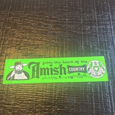 Vintage Lime Green Amish Country Sticker Decal picture