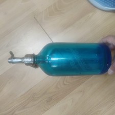 Vintage J. Vogel & Sons Blue Glass Seltzer Bottle Made in Czechoslovakia picture
