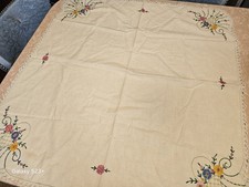 vintage embroidered table scarf picture