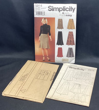 Vtg Sewing Pattern, Simplicity 5914 Skirts 6-12, 2002 Uncut - ships free picture