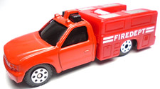 2018 MAISTO UTILITY TRUCK FIRE DEPT RED DIECAST 3 1/8