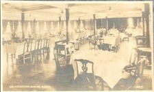 Vintage Observation Dining Room Postcard 1934 Canada Steamship Lines picture