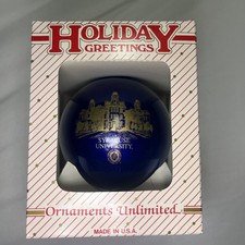 Syracuse University Blue Gold Hall of Languages Christmas Ornament Made in USA picture