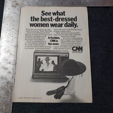 Vintage 1983 CNN News Network Original Print Ad In Fashion, CNN is the News picture