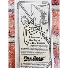 1914 Bill Deezy Build Easy - Robot Man - Toy - Original Antique Vtg PRINT AD picture