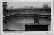 Vintage Yankee Baseball Stadium RPPC New York City Birds Eye View Photo Game picture