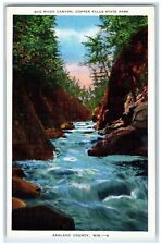 c1940 Bad River Canyon Copper Falls State Park Ashland County Wisconsin Postcard picture