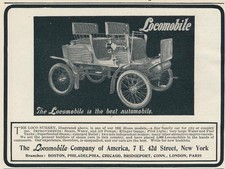 Magazine Ad - 1903 - Locomobile Automobiles - New York - Touring Car picture