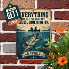 Life Is Short Choose Adventure Sign Humorous Sportsman Lodge Metal Plaque picture