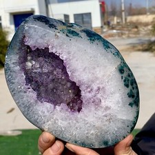 2.31LB Natural Amethyst geode quartz cluster crystal specimen Healing picture