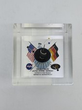 Vintage NASA Project Helios Model Lucite Cube Presentation Desk Award US-Germany picture