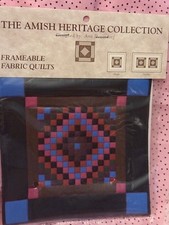 Amish Heritage Collection 1996 Frameable Fabric Quilts Ann Dezendorf NEW picture