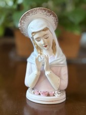 Vintage Lefton Madonna Figurine KW 619B with Sticker Virgin Mary Porcelain  picture