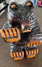 Vintage Jurasek 1999 Hand Carved Chainsaw Bear 16x9x9 Artisan Cabin Sculpture picture