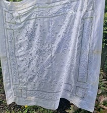ANTIQUE TABLECLOTH CHINESE PINA HAND EMBROIDERY 1900 HOME picture