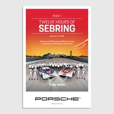 PORSCHE IMSA MOBILE 1 TWELVE HOURS OF SEBRING 2020 RACE POSTER 12