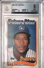1989 TOPPS TIFFANY #343 GARY SHEFFIELD BGS 9 Mint picture