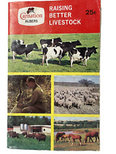 1975 Carnation Albers Raising Better Livestock Book Vintage Ohio Farm Advertisin picture