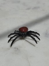 Crystal Spider Figurine with Red Jasper Sphere  picture