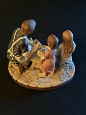 Roman Inc Ceramica Excelsis 1978 Holy Family Carpenter Shop Porcelain Figurine picture