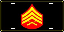 E5 Sergeant USMC Military Novelty License Plate Custom Auto Bike Motorcycle picture