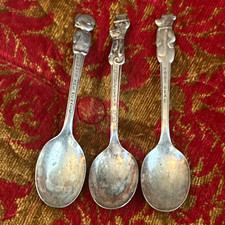 3 vintage silver spoons Yogi bear Dennis the menace huckleberry hound picture