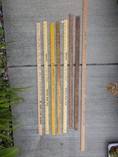 Vintage Southeast Wisconsin Advertising Yardsticks & 4-Foot Ruler (8-Piece... picture