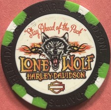 Harley Davidson Wide Print Poker Chip from Lone Wolf HD in Spokane, Washington picture