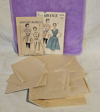 Vintage Sewing Pattern Advance Size 20 Bust 38 Coverall Apron 1950s picture