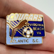 Cougars Atlantic SC Lapel Pin Enamel Virginia Beach Youth Soccer Club Souvenir picture
