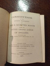 1917 Constitutions Ancient Fraternity Free Accepted Freemasonry masonic/574 picture