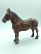 Vintage HUBLEY CAST IRON CHESTNUT BROWN PERCHERON DRAFT HORSE ORIGINAL DOOR STOP picture