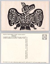 Vintage Pacific Northwest Coast Kwakiutl Eagle Motif Postcard C.B. Greul picture
