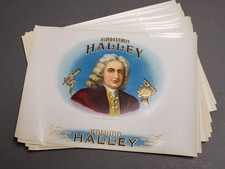 Vtg Lot of 10 Early 1900s Cigar Box Labels - Edmund Halley - Halley's Comet picture