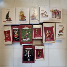 NEW** Lot Of 13 Hallmark Keepsake Dr. Seuss Grinch/ Cat In The Hat Ornaments picture