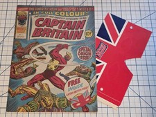 Captain Britain #1 WITH MASK FREE INSIDE Marvel comics UK 1976 Higher grade KEY picture